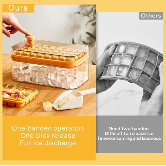 Ice Cube Tray with Lid and Bin,64 pcs Ice Cubes Molds for Freezer,Easy Release - Picture 5 of 5